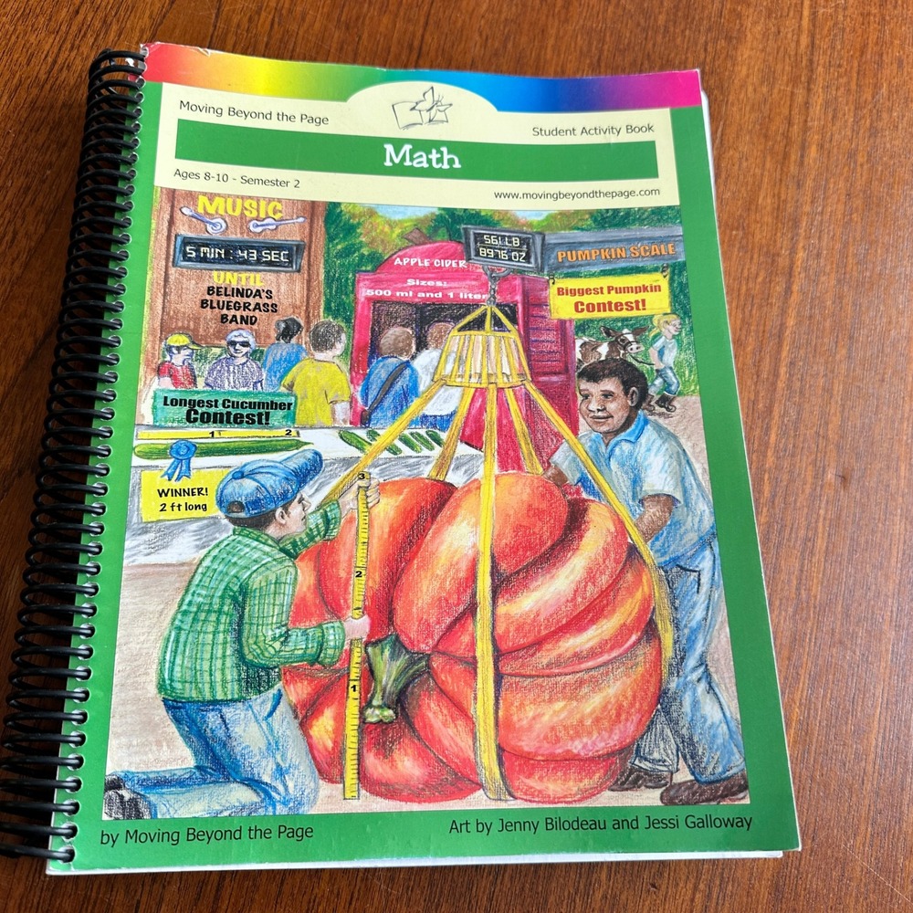 Moving Beyond the Page Math Activity Book Ages 8-10 Semester 2 Homeschool